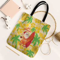 Aloha Hawaii Christmas Tote Bag Mele Kalikimaka Funny Santa Palaka Quilt Motifs - Polynesian Pride