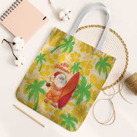 Aloha Hawaii Christmas Tote Bag Mele Kalikimaka Funny Santa Palaka Quilt Motifs - Polynesian Pride