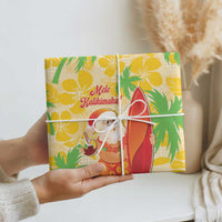 Aloha Hawaii Christmas Wrapping Paper Mele Kalikimaka Funny Santa Palaka Quilt Motifs - Polynesian Pride