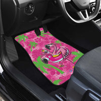 Aloha Hawaii Christmas Car Mats Mele Kalikimaka Chill Flamingo Palaka Quilt Motifs - Polynesian Pride