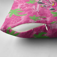 Aloha Hawaii Christmas Pillow Cover Mele Kalikimaka Chill Flamingo Palaka Quilt Motifs - Polynesian Pride