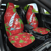 Aloha Hawaii Christmas Car Seat Cover Mele Kalikimaka Windsurfing Santa Palaka Quilt Motifs - Polynesian Pride