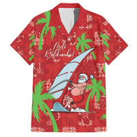 Aloha Hawaii Christmas Hawaiian Shirt Mele Kalikimaka Windsurfing Santa Palaka Quilt Motifs - Polynesian Pride