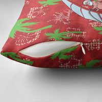 Aloha Hawaii Christmas Pillow Cover Mele Kalikimaka Windsurfing Santa Palaka Quilt Motifs - Polynesian Pride