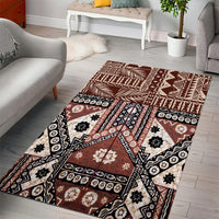 Bula Fiji Area Rug Unique Masi Tapa Pattern LT14