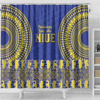 Fakaalofa Lahi Atu Niue Shower Curtain Siapo Pattern With Puakenikeni LT14 - Polynesian Pride
