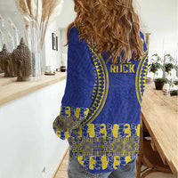 Fakaalofa Lahi Atu Niue Women Casual Shirt Siapo Pattern With Puakenikeni