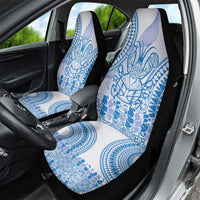 Niue Language Week Car Seat Cover The Rock Coconut Crab - Siapo Blue Pastel