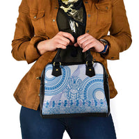 Niue Language Week Shoulder Handbag The Rock Coconut Crab - Siapo Blue Pastel