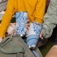 Niue Language Week Tumbler Cup The Rock Coconut Crab - Siapo Blue Pastel