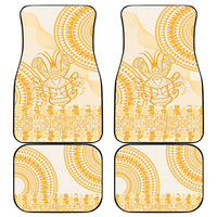 Niue Language Week Car Mats The Rock Coconut Crab - Siapo Gold Pastel