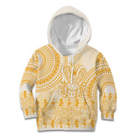 Niue Language Week Kid Hoodie The Rock Coconut Crab - Siapo Gold Pastel