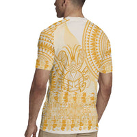 Niue Language Week Rugby Jersey The Rock Coconut Crab - Siapo Gold Pastel