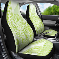 Lime Green Niue Language Week Car Seat Cover The Rock Coconut Crab - Siapo Pattern