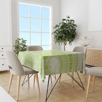Lime Green Niue Language Week Tablecloth The Rock Coconut Crab - Siapo Pattern