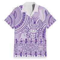 Purple Niue Language Week Family Matching Mermaid Dress and Hawaiian Shirt The Rock Coconut Crab - Siapo Pattern