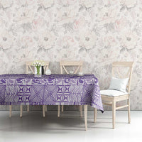 Purple Niue Language Week Tablecloth The Rock Coconut Crab - Siapo Pattern
