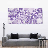 Purple Niue Language Week Tapestry The Rock Coconut Crab - Siapo Pattern LT14 - Polynesian Pride