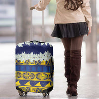 Tokelau Language Week Luggage Cover Tokelauan Tuluma With Gardenia Thunbergia