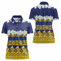 Tokelau Language Week Women Polo Shirt Tokelauan Tuluma With Gardenia Thunbergia