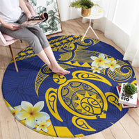 Te Vaiaho o te Gagana Tokelau Round Carpet Polynesian Turtle - Malo Ni!