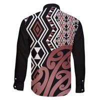 New Zealand Family Matching Long Sleeve Bodycon Dress and Hawaiian Shirt Aotearoa Kowhaiwhai Mix Taniko Art LT14 - Polynesian Pride