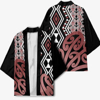 New Zealand Kimono Aotearoa Kowhaiwhai Mix Taniko Art - Polynesian Pride