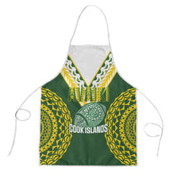 Avaiki Cook Islands Rugby Apron Kuki Airani Tatau Green - Polynesian Pride