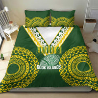 Avaiki Cook Islands Rugby Bedding Set Kuki Airani Tatau Green - Polynesian Pride