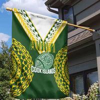Avaiki Cook Islands Rugby Garden Flag Kuki Airani Tatau Green - Polynesian Pride