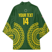 Custom Avaiki Cook Islands Rugby Kimono Kuki Airani Tatau Green - Polynesian Pride