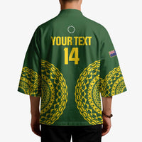 Custom Avaiki Cook Islands Rugby Kimono Kuki Airani Tatau Green - Polynesian Pride