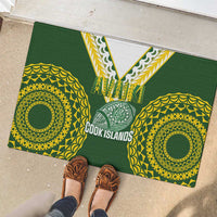 Avaiki Cook Islands Rugby Rubber Doormat Kuki Airani Tatau Green - Polynesian Pride