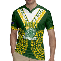 Custom Avaiki Cook Islands Rugby Rugby Jersey Kuki Airani Tatau Green - Polynesian Pride