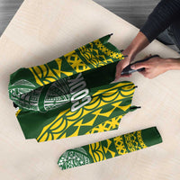 Avaiki Cook Islands Rugby Umbrella Kuki Airani Tatau Green - Polynesian Pride