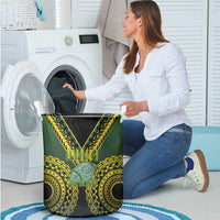 Avaiki Cook Islands Rugby Laundry Basket Kuki Airani Tatau Black - Polynesian Pride