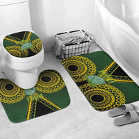 Avaiki Cook Islands Rugby Bathroom Set Kuki Airani Tatau Black - Polynesian Pride