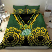 Avaiki Cook Islands Rugby Bedding Set Kuki Airani Tatau Black - Polynesian Pride