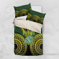 Avaiki Cook Islands Rugby Bedding Set Kuki Airani Tatau Black - Polynesian Pride