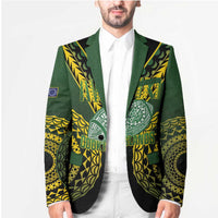 Custom Avaiki Cook Islands Rugby Blazer Kuki Airani Tatau Black - Polynesian Pride