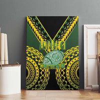 Avaiki Cook Islands Rugby Canvas Wall Art Kuki Airani Tatau Black - Polynesian Pride