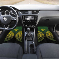 Custom Avaiki Cook Islands Rugby Car Mats Kuki Airani Tatau Black - Polynesian Pride