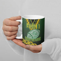 Custom Avaiki Cook Islands Rugby Ceramic Mug Kuki Airani Tatau Black - Polynesian Pride