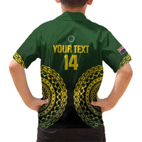 Custom Avaiki Cook Islands Rugby Family Matching Mermaid Dress and Hawaiian Shirt Kuki Airani Tatau Black - Polynesian Pride