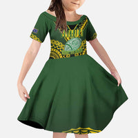 Custom Avaiki Cook Islands Rugby Family Matching Mermaid Dress and Hawaiian Shirt Kuki Airani Tatau Black - Polynesian Pride