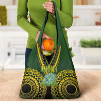 Avaiki Cook Islands Rugby Grocery Bag Kuki Airani Tatau Black LT14 - Polynesian Pride