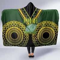 Avaiki Cook Islands Rugby Hooded Blanket Kuki Airani Tatau Black - Polynesian Pride