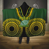 Avaiki Cook Islands Rugby Hooded Blanket Kuki Airani Tatau Black - Polynesian Pride