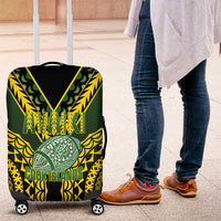 Avaiki Cook Islands Rugby Luggage Cover Kuki Airani Tatau Black - Polynesian Pride