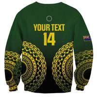 Custom Avaiki Cook Islands Rugby Sweatshirt Kuki Airani Tatau Black - Polynesian Pride